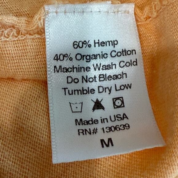 We the Free Hemp Organic Cotton Peach Raw Hem Women's Top-‎ Medium - Picture 6 of 6